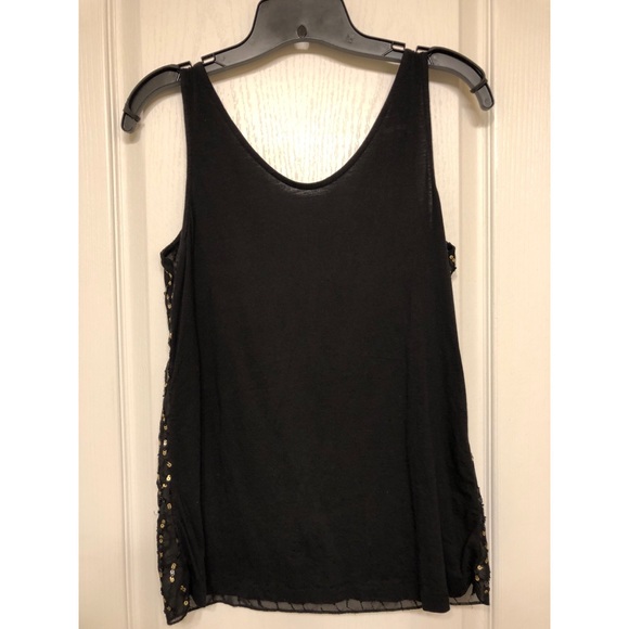 LOFT Gold Sparkles Tank Top - Picture 2 of 3